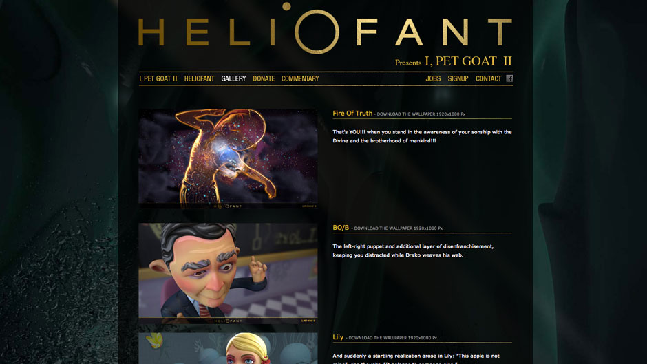 Heliofant website by Legyl